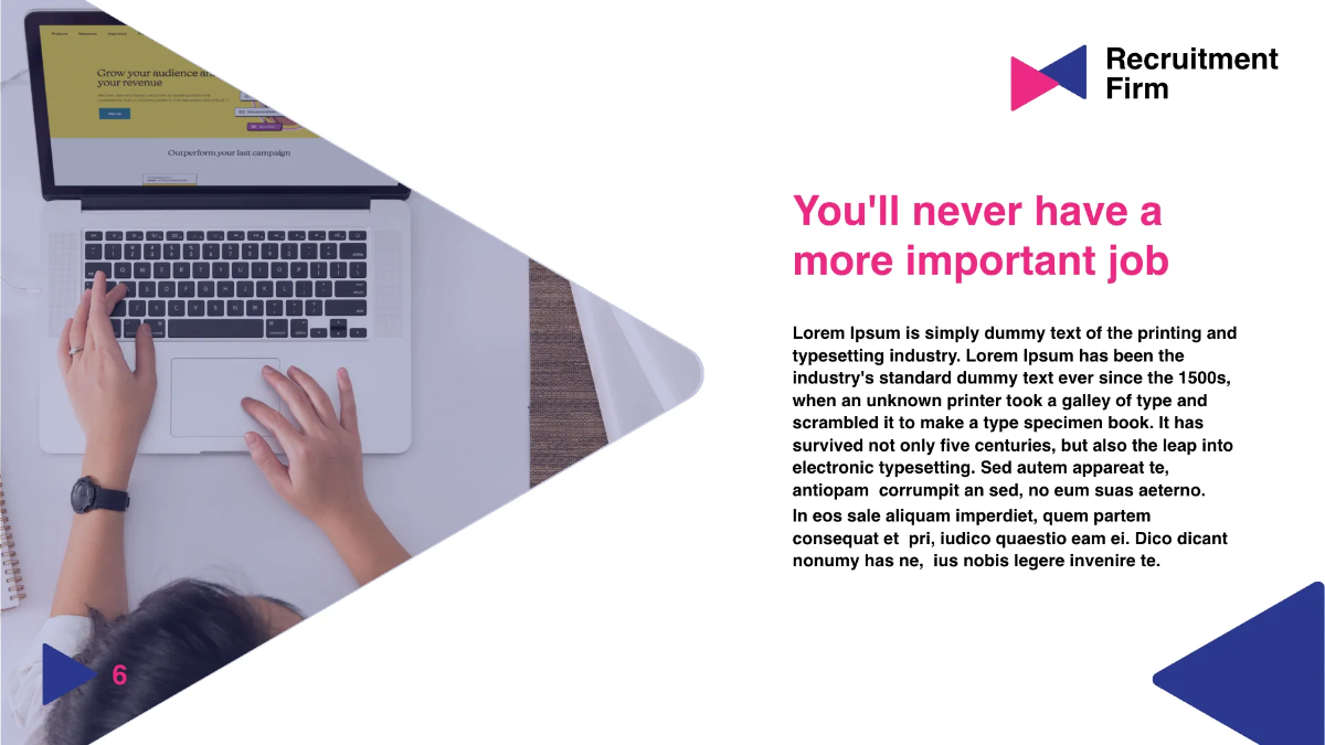 Free Recruitment Firm Presentation Template to Edit Online