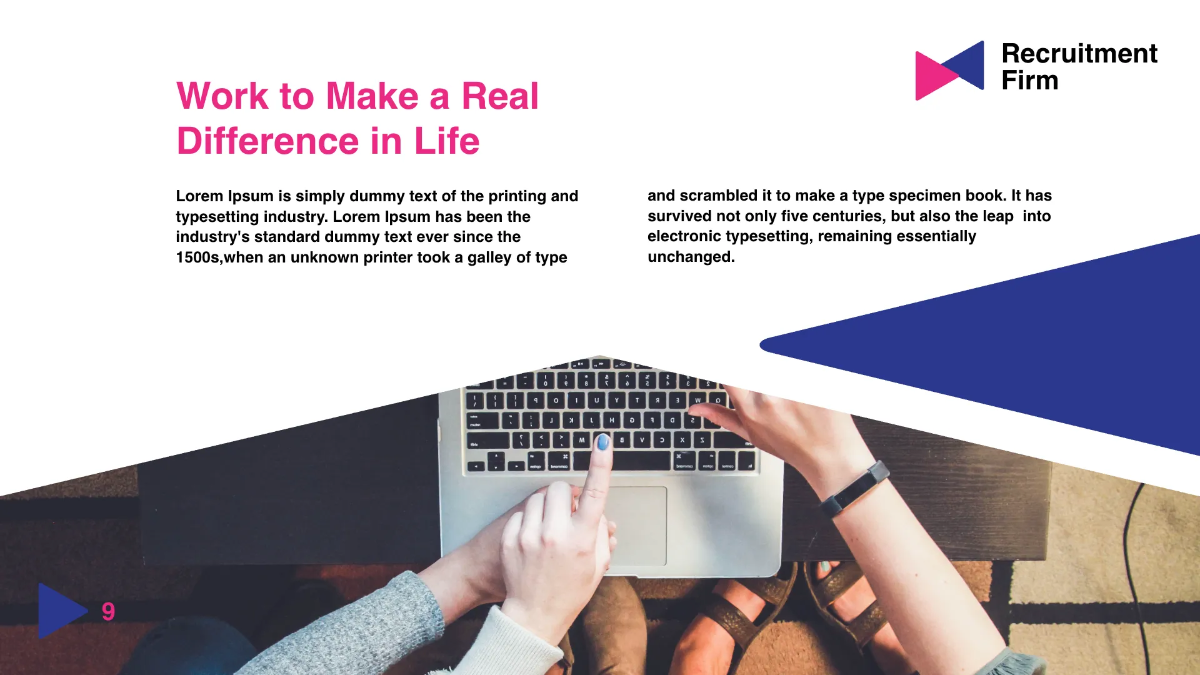 Free Recruitment Firm Presentation Template to Edit Online