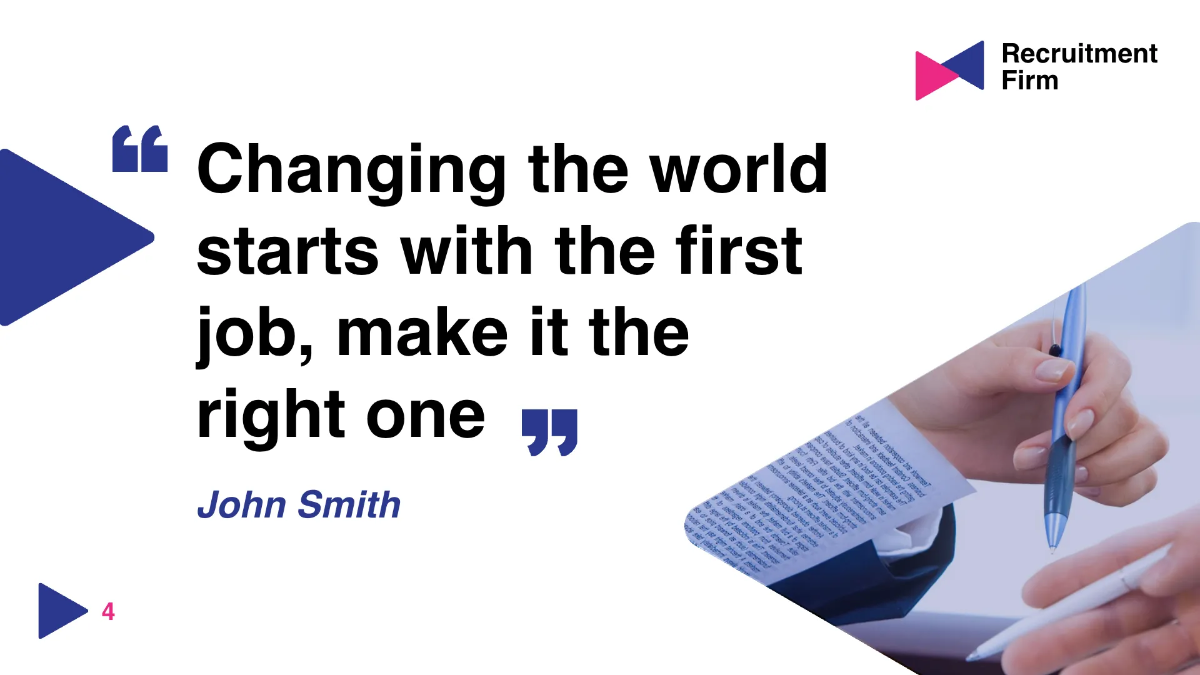 Free Recruitment Firm Presentation Template to Edit Online