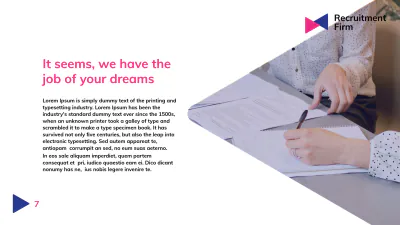 Free Recruitment Firm Presentation Template to Edit Online