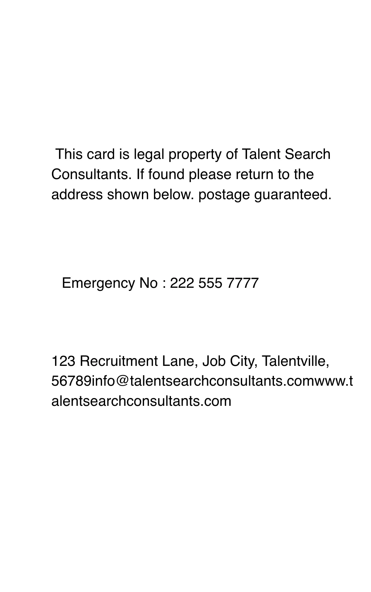 Free Recruitment Firm ID Card Template to Edit Online