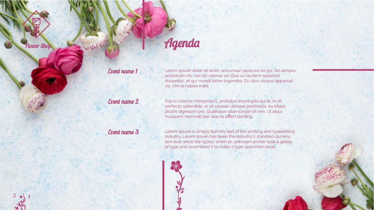 Free Flower Shop Presentation Template to Edit Online