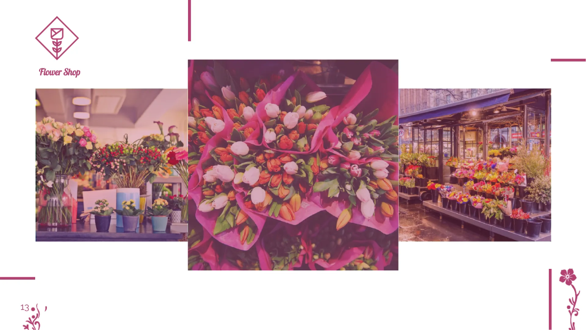 Free Flower Shop Presentation Template to Edit Online