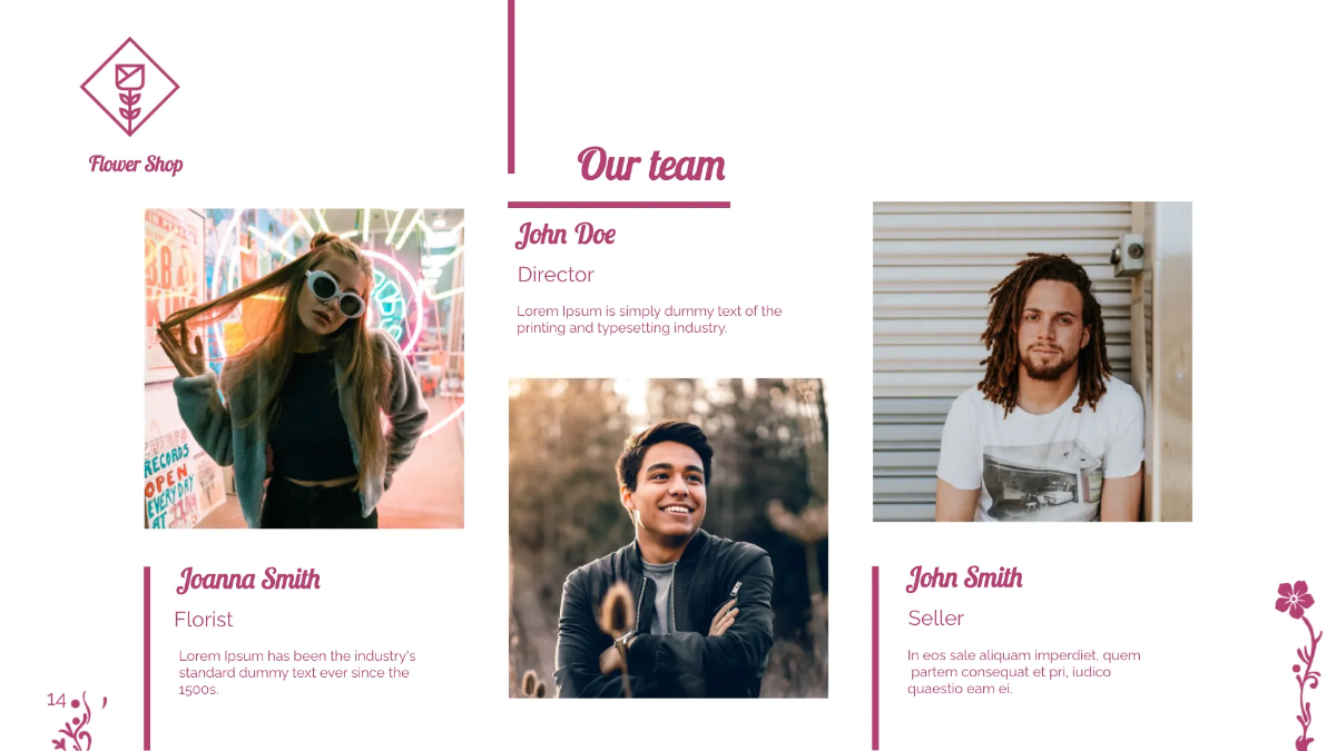 Free Flower Shop Presentation Template to Edit Online