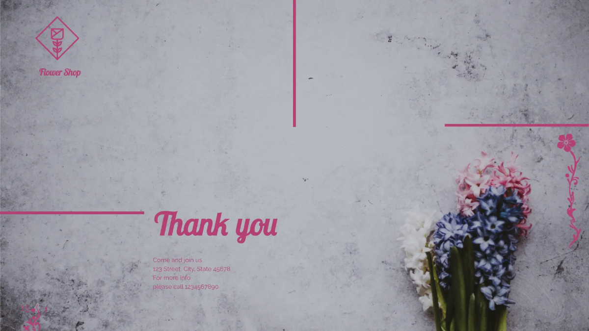 Free Flower Shop Presentation Template to Edit Online