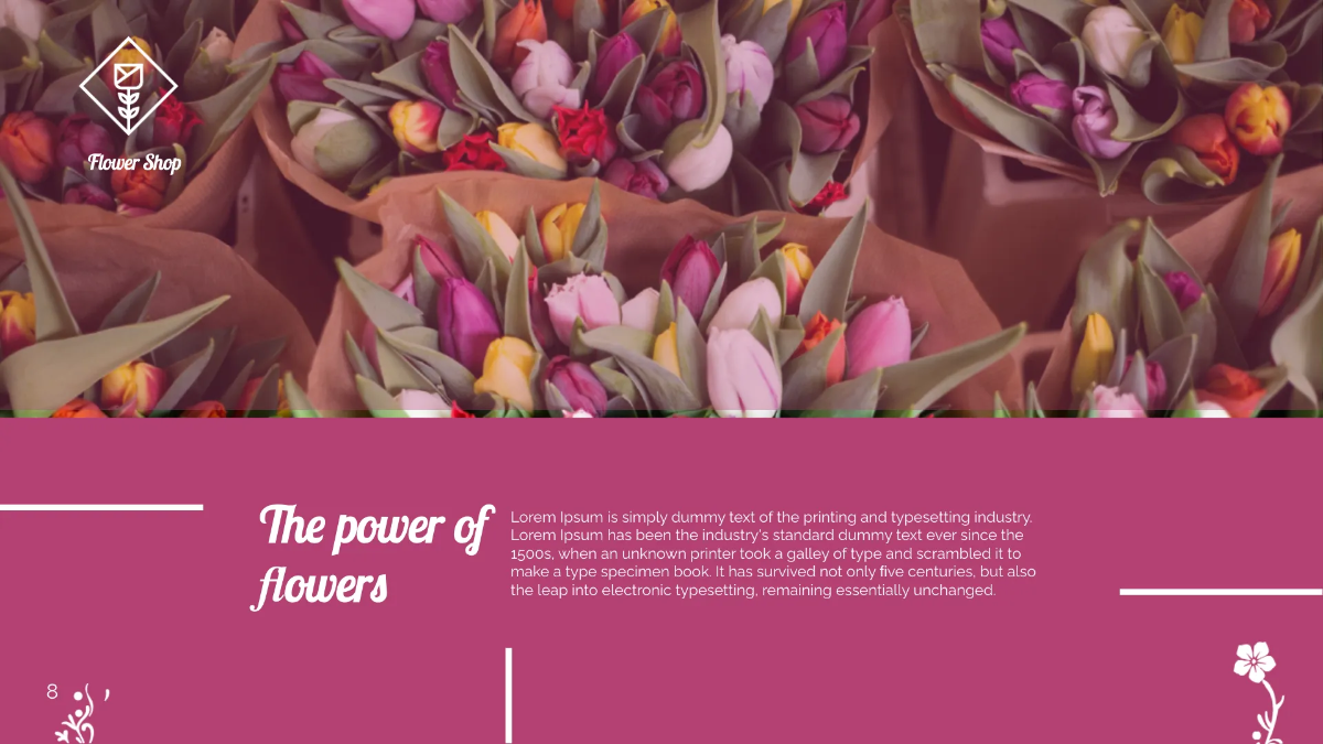 Free Flower Shop Presentation Template to Edit Online