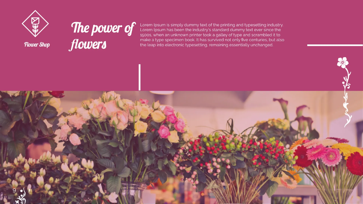 Free Flower Shop Presentation Template to Edit Online