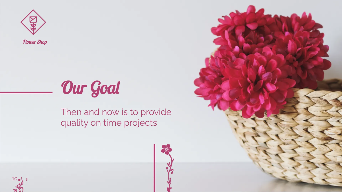 Free Flower Shop Presentation Template to Edit Online