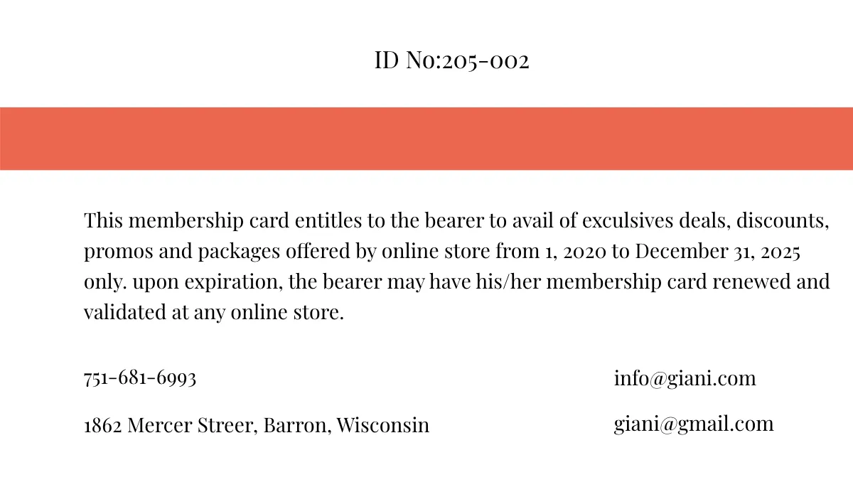 Free Online Store Membership Card Template to Edit Online