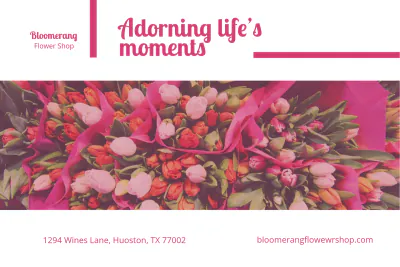 Free Flower Shop Post Card Template to Edit Online