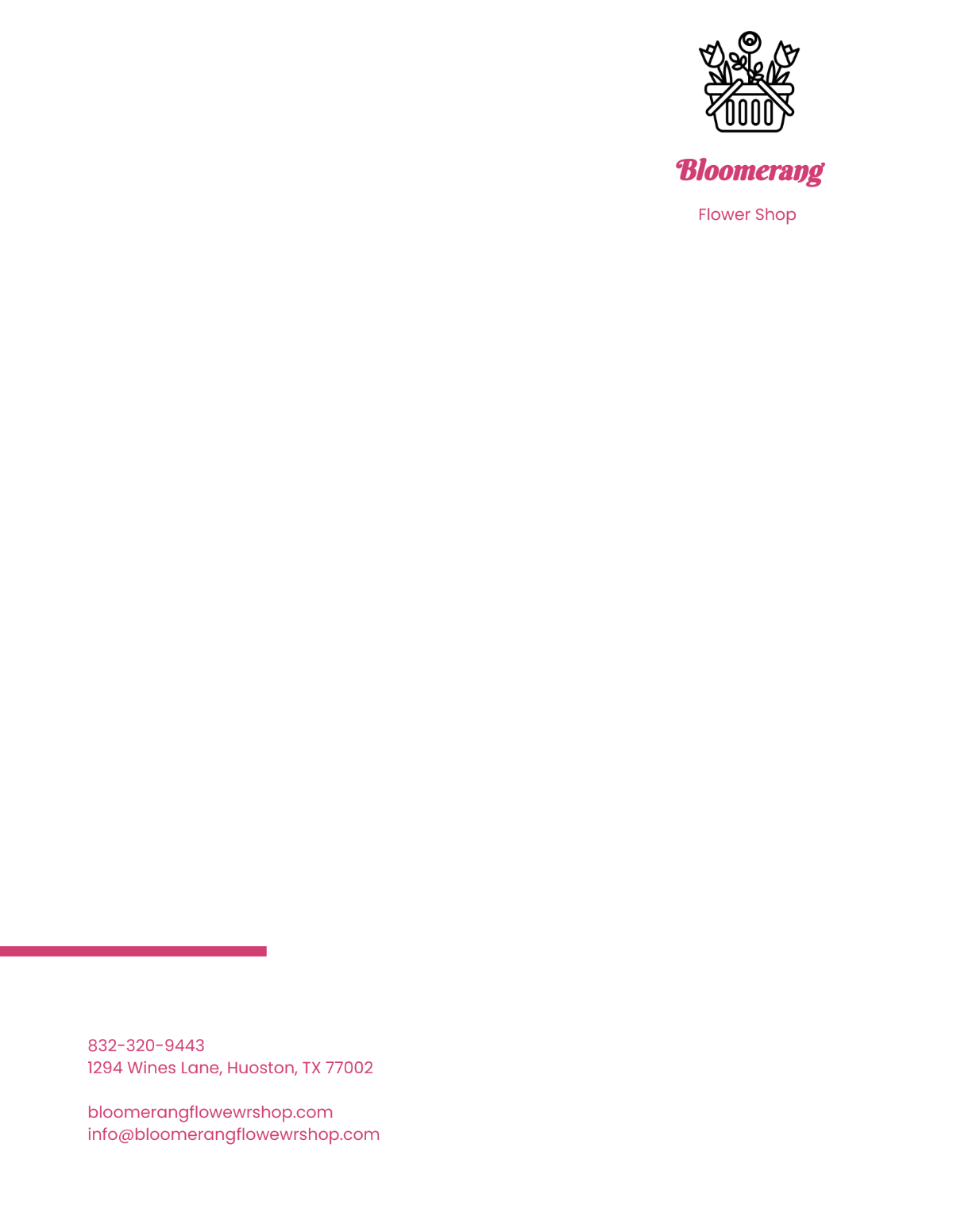 Flower Shop Letterhead