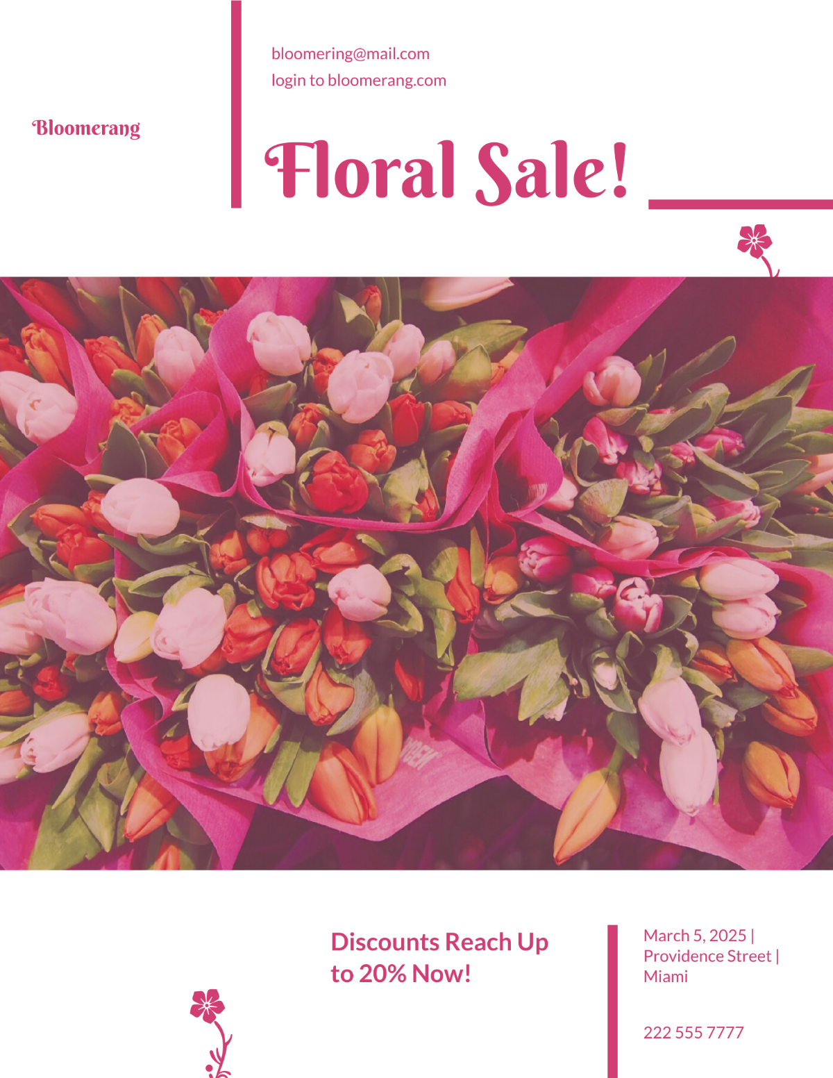 Flower Shop Promotional Flyer