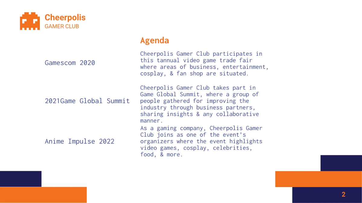 Free Gaming Company Presentation Template to Edit Online