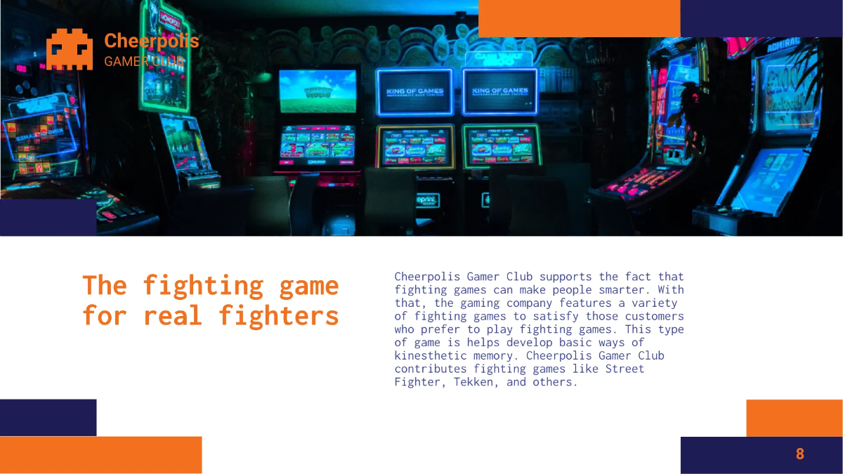 Free Gaming Company Presentation Template to Edit Online