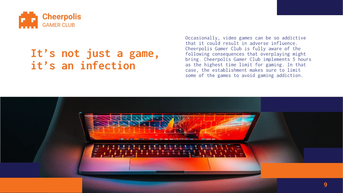 Free Gaming Company Presentation Template to Edit Online