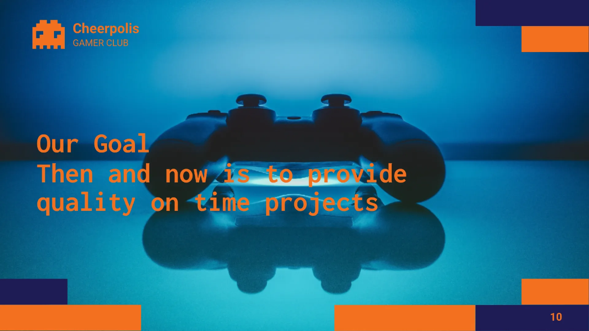 Free Gaming Company Presentation Template to Edit Online