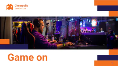 Free Gaming Company Presentation Template to Edit Online