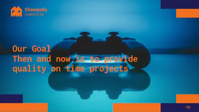 Free Gaming Company Presentation Template to Edit Online