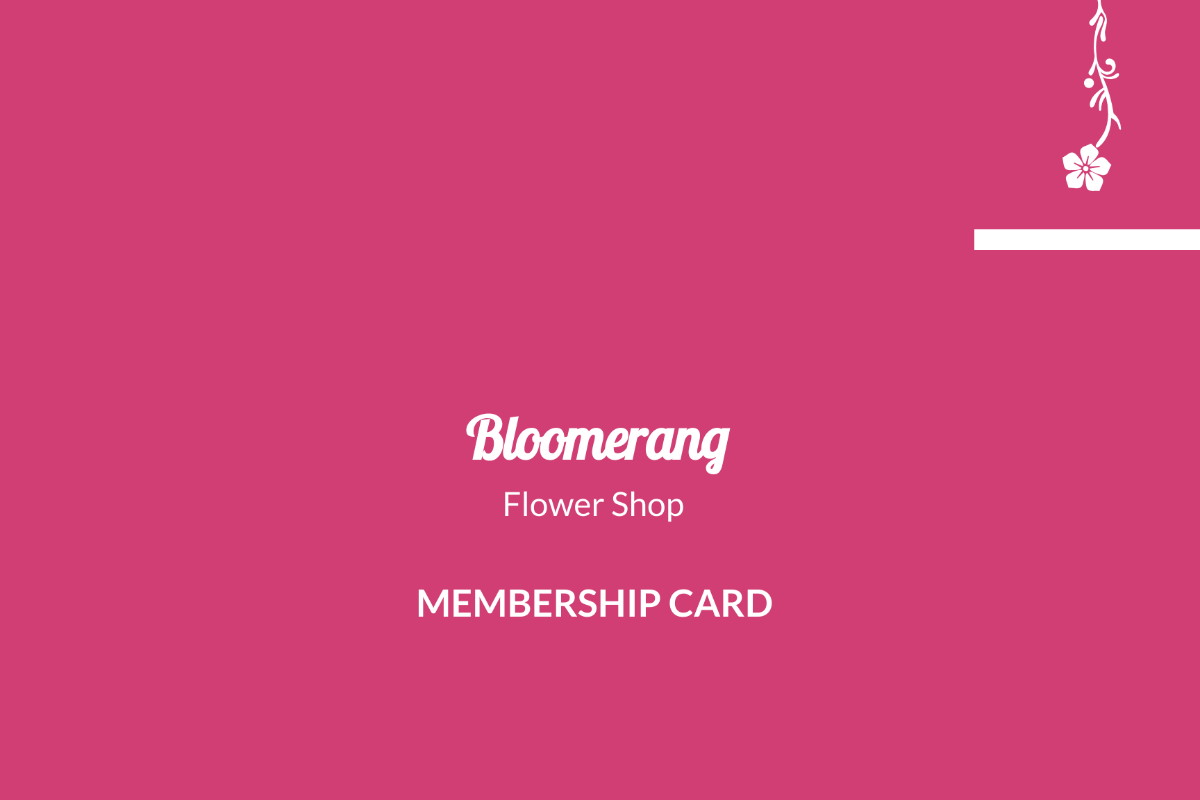 Flower Shop Membership Card