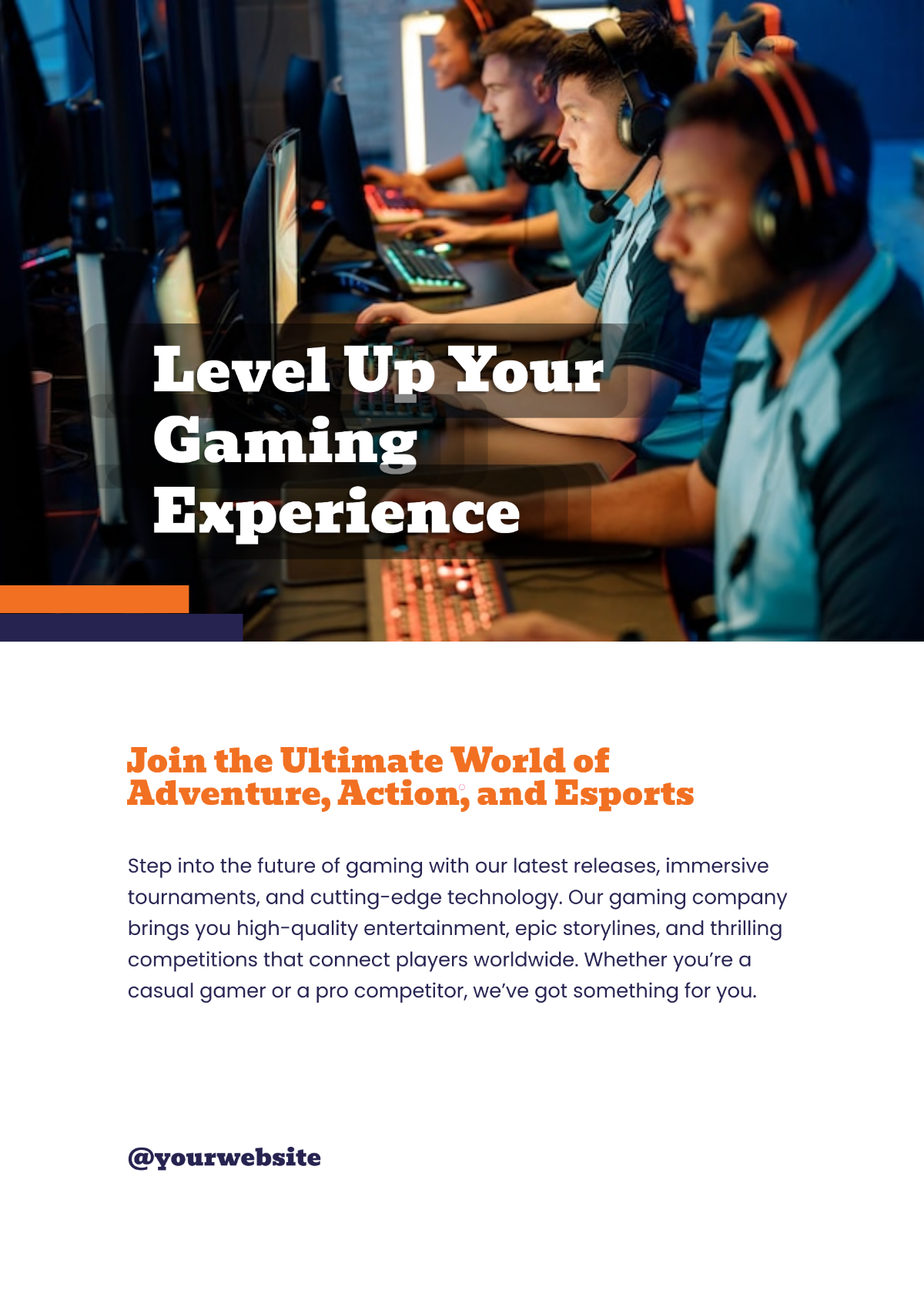 Free Gaming Company Poster Template to Edit Online