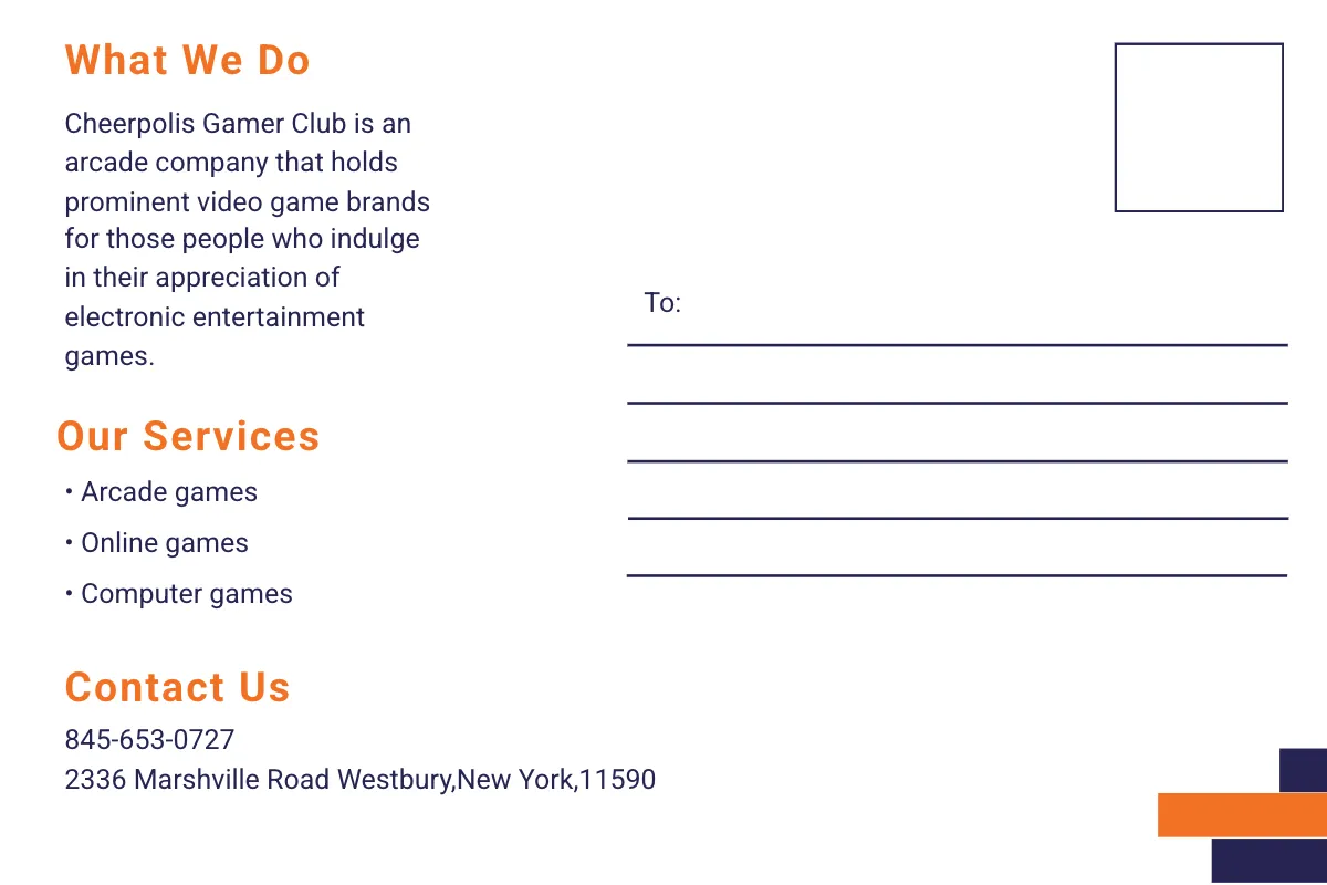 Free Gaming Company Postcard Template to Edit Online