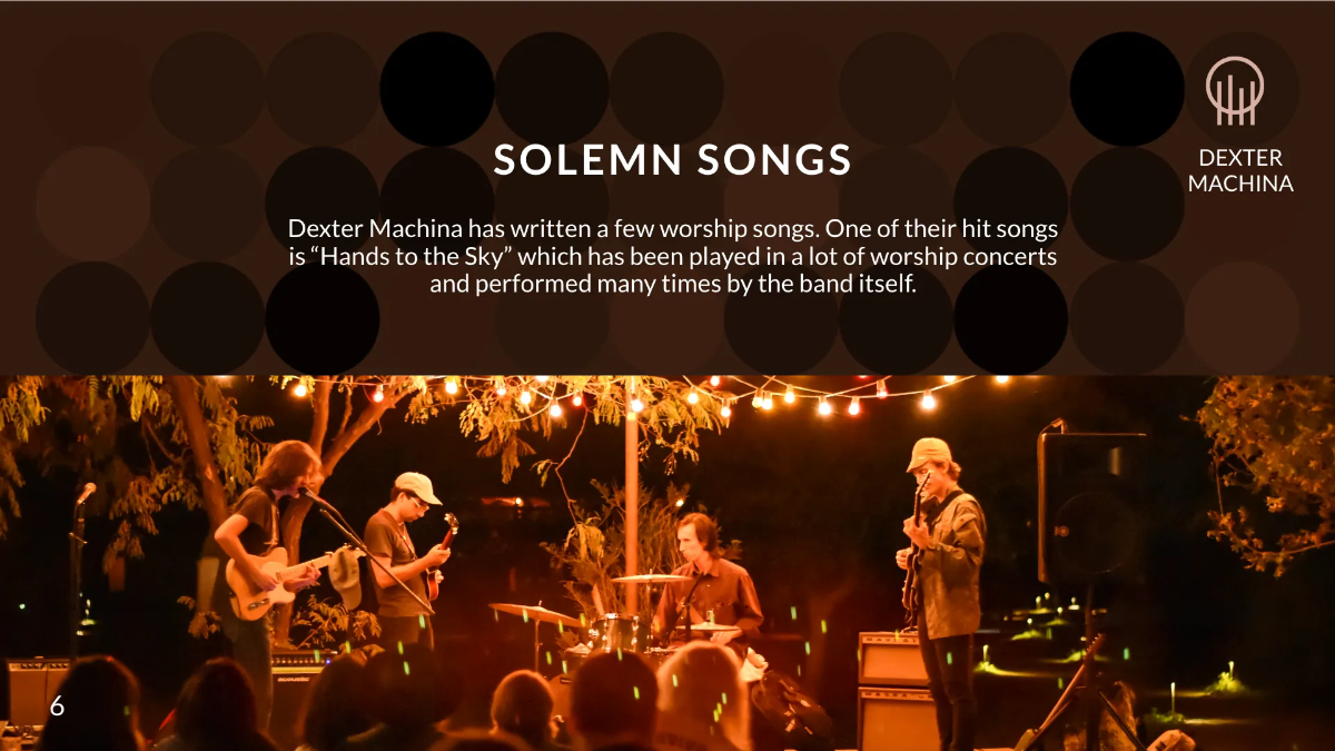 Free Music Band Presentation Template to Edit Online