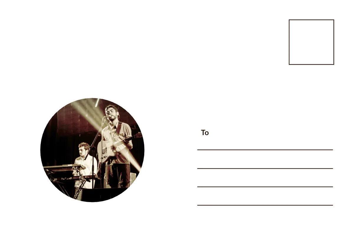 Free Music Band Postcard Template to Edit Online