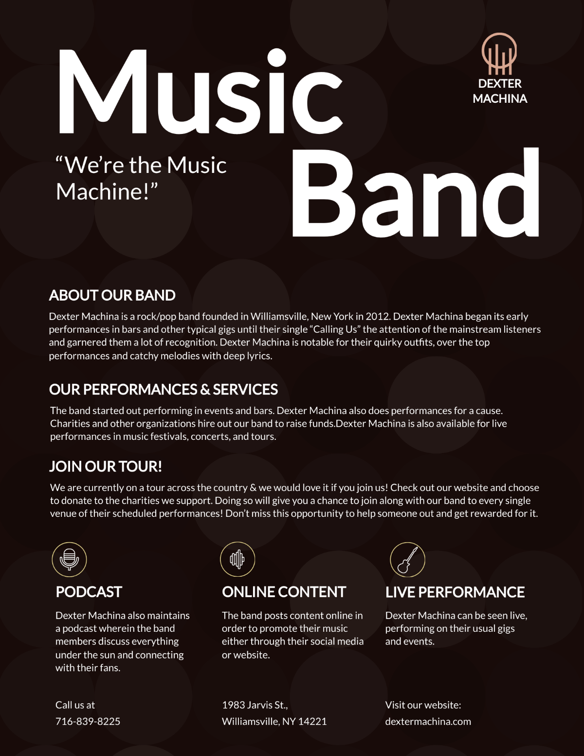 Music Band Leaflet Template