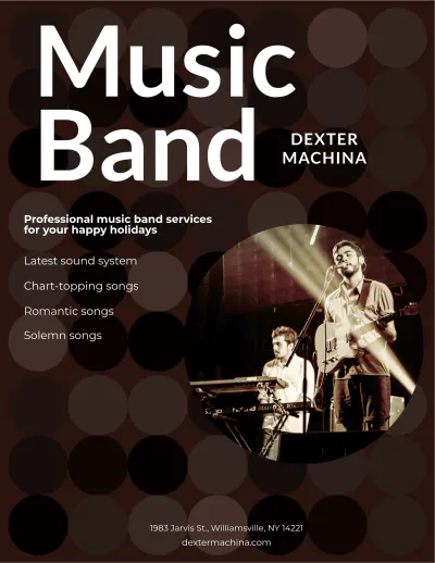 Free Music Band Pamphlet Template to Edit Online