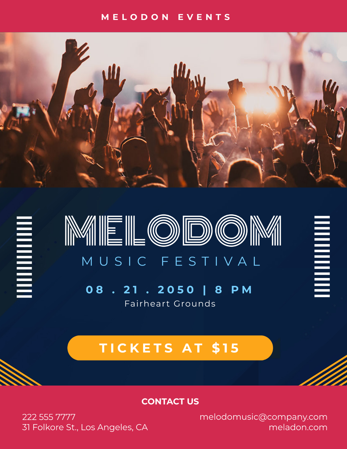 Colorful Music Festival Flyer Template - Edit Online & Download