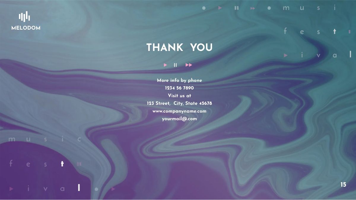 Free Music Festival Presentation Template to Edit Online