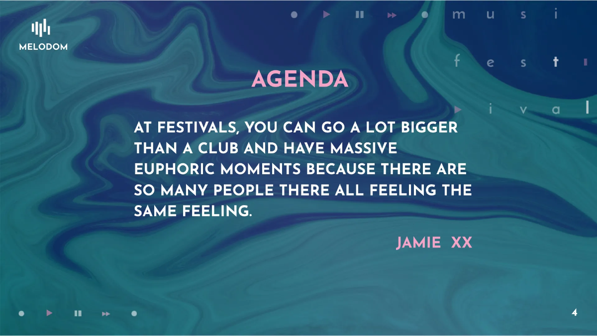 Free Music Festival Presentation Template to Edit Online