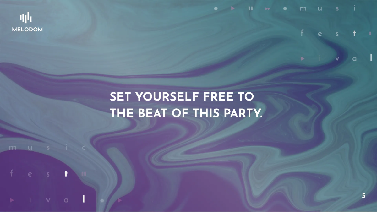 Free Music Festival Presentation Template to Edit Online