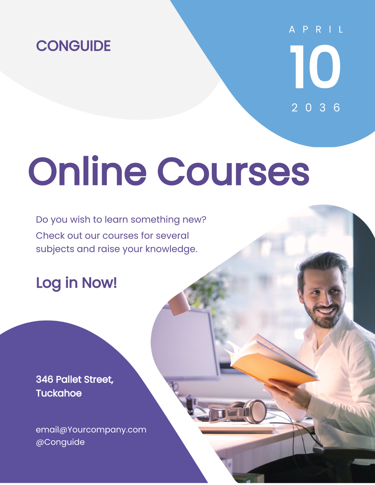 Free Online Courses Flyer Template