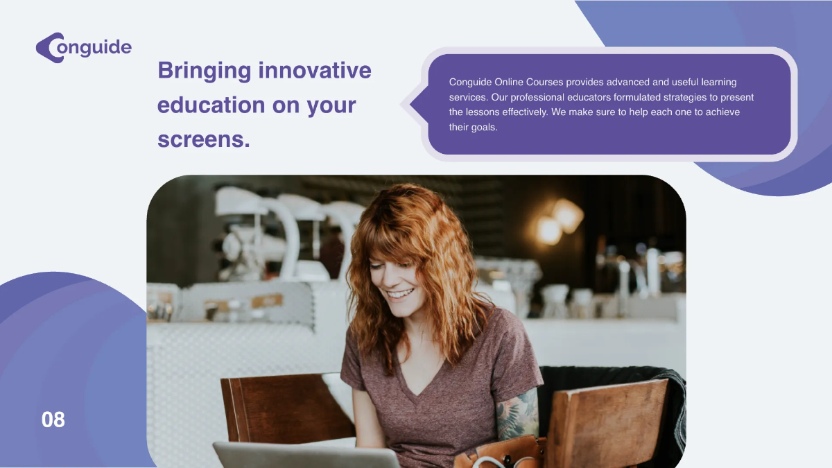 Free Online Courses Presentation Template to Edit Online