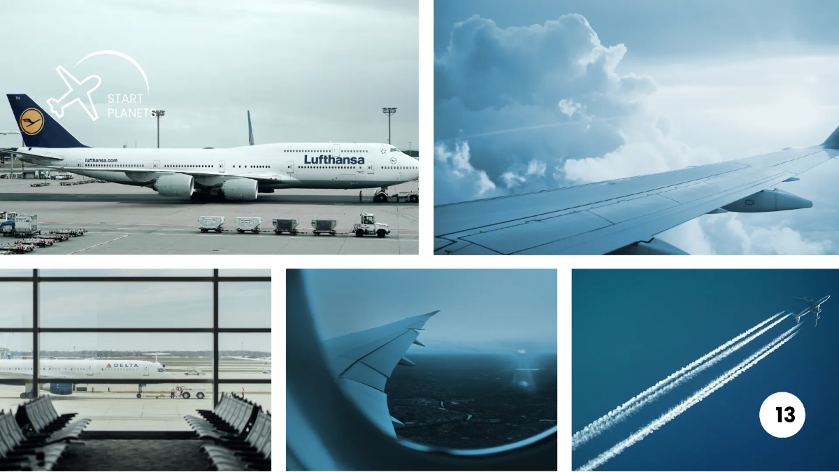 Free Airlines/Aviation Services Presentation Template to Edit Online