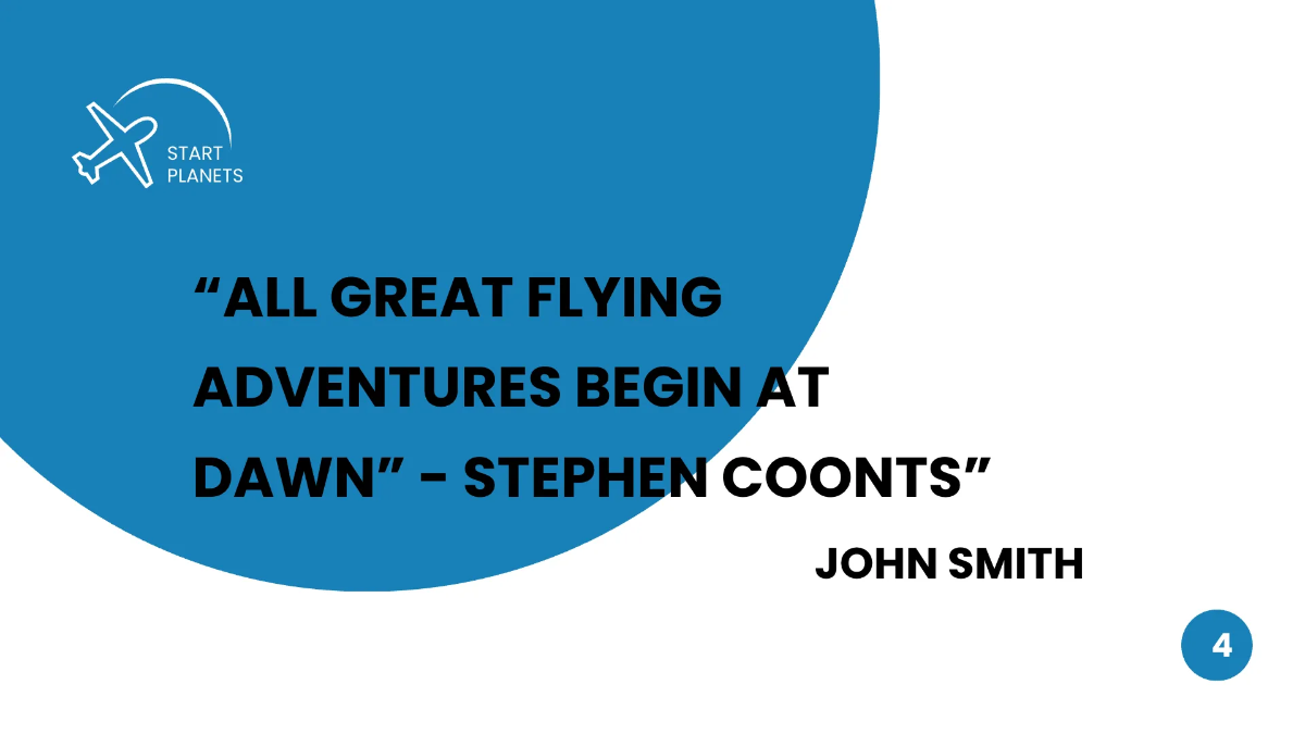 Free Airlines/Aviation Services Presentation Template to Edit Online