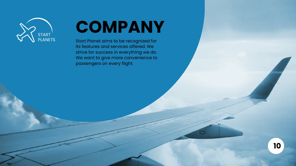 Free Airlines/Aviation Services Presentation Template to Edit Online