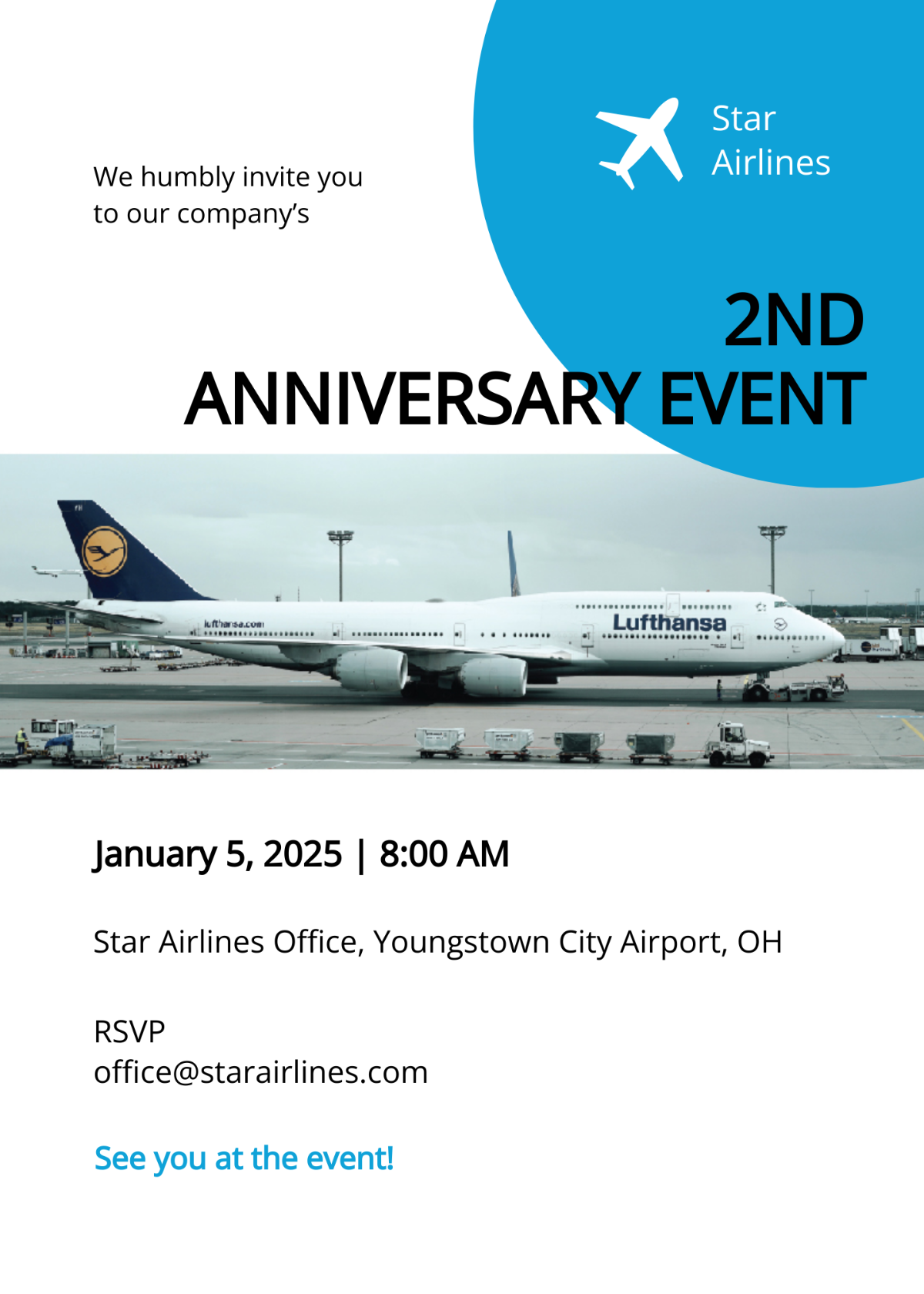 Airlines/Aviation Services Invitation Template