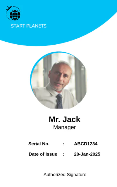 Free Airlines/Aviation Services ID Card Template to Edit Online