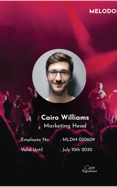 Free Music Festival ID Card Template to Edit Online