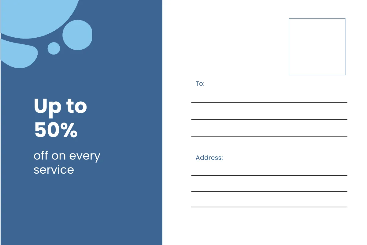 Free Laundry Postcard Template to Edit Online