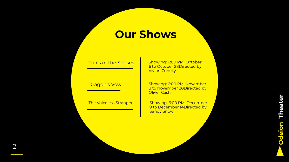 Free Theater Company Presentation Template to Edit Online