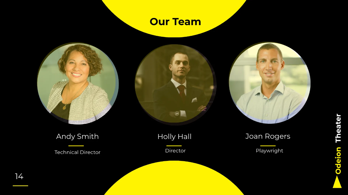 Free Theater Company Presentation Template to Edit Online