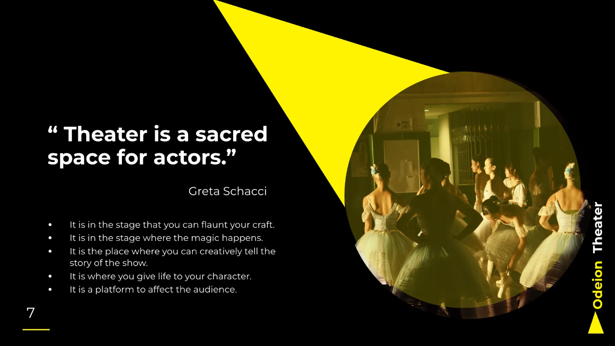 Free Theater Company Presentation Template to Edit Online