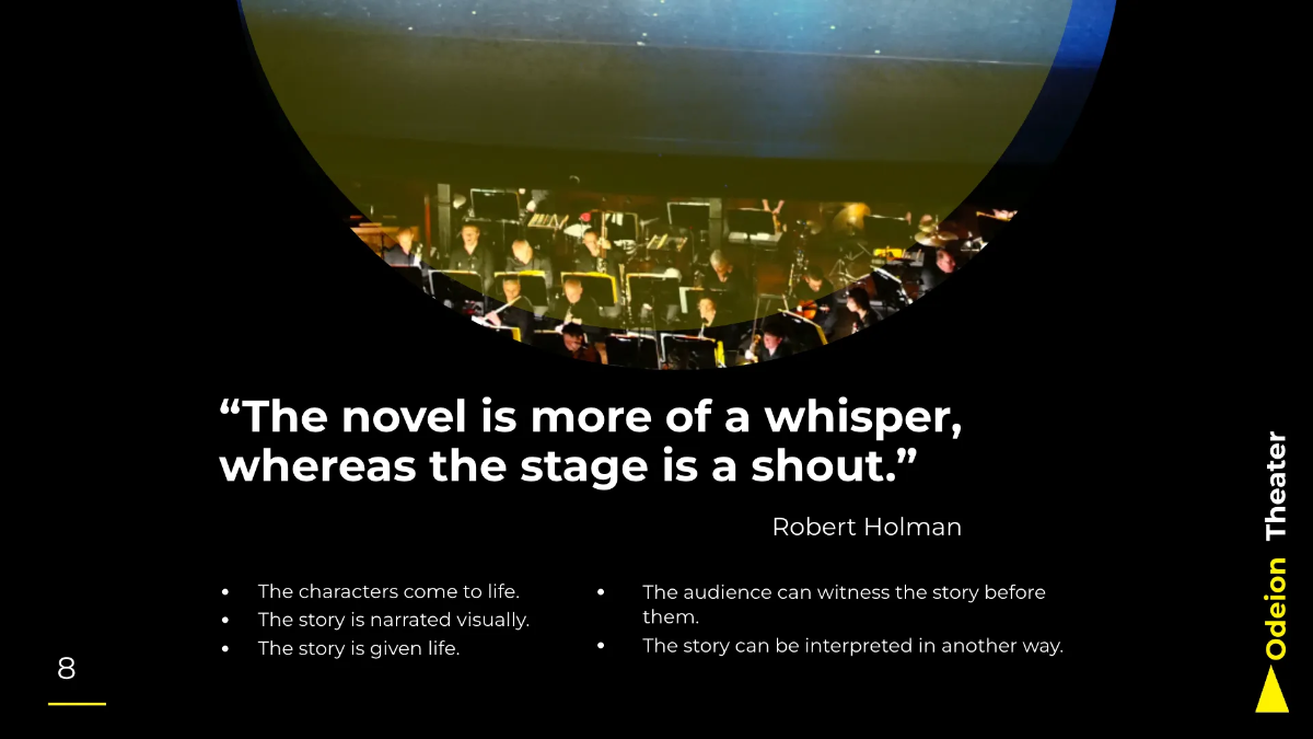 Free Theater Company Presentation Template to Edit Online