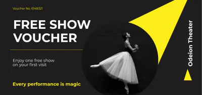 Free Theater Company Voucher Template to Edit Online