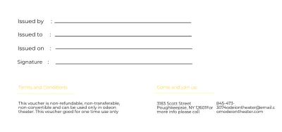 Free Theater Company Voucher Template to Edit Online