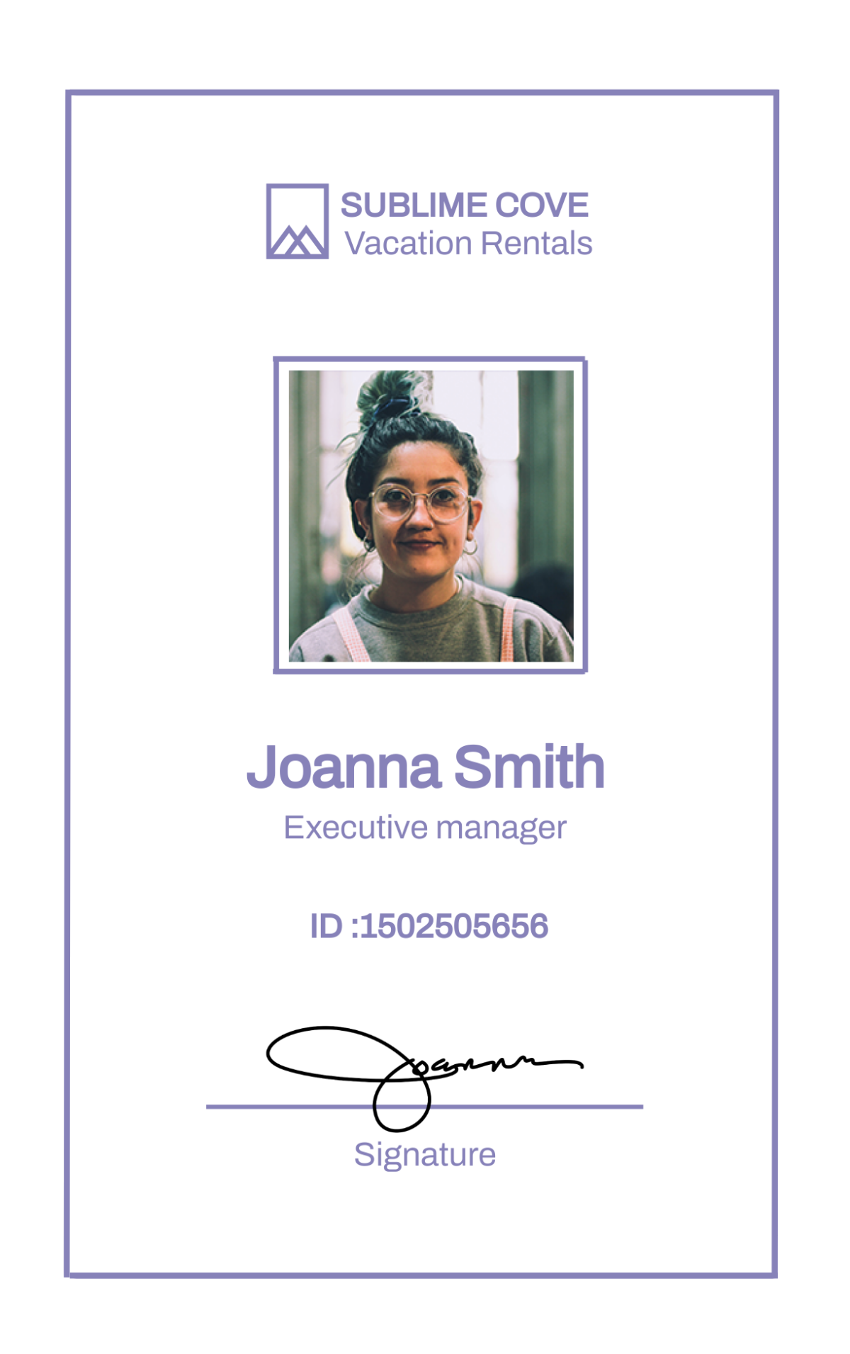 Vacation Rental ID Card Template