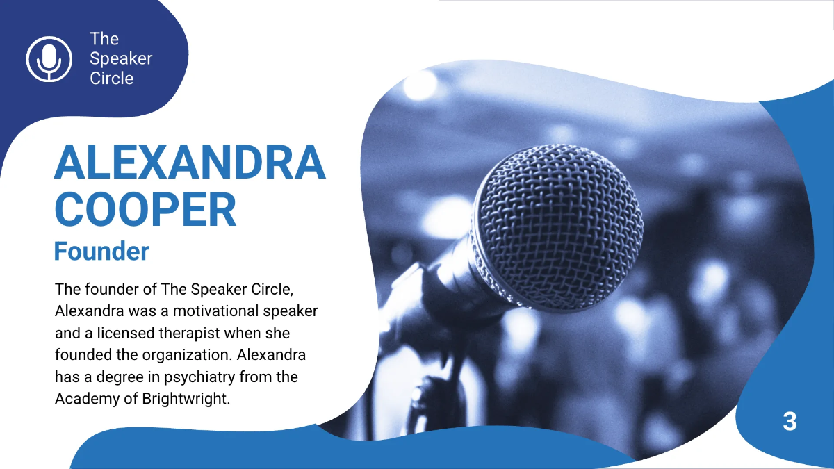 Free Speaker Presentation Template to Edit Online